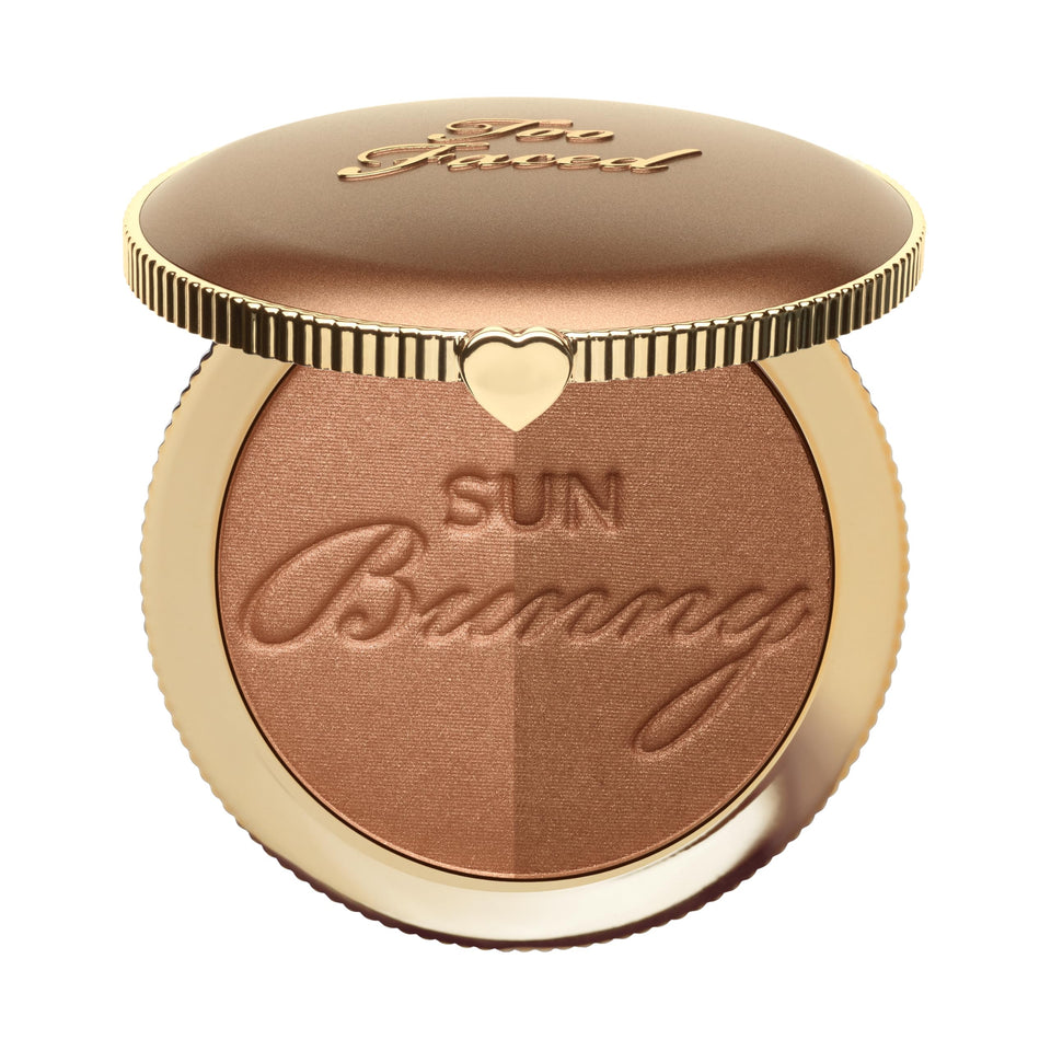 Too Faced Sun Bunny front compact view showing sleek packaging and travel-ready design