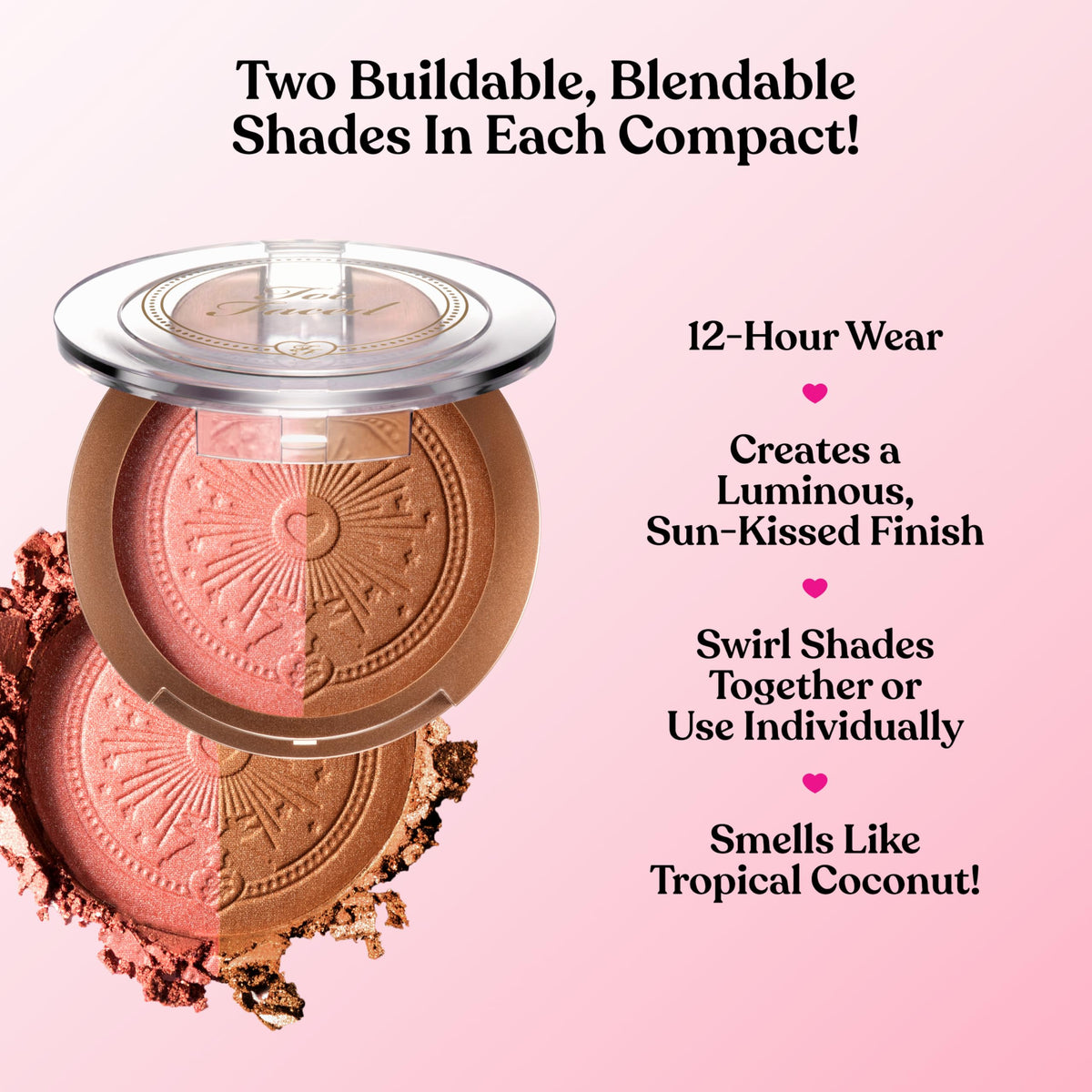 Too Faced powder macro showing silky texture for smooth application