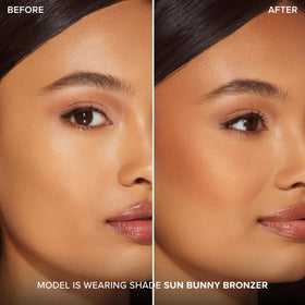 Too Faced Sun Bunny swatch on arm demonstrating buildable pigment and natural warmth