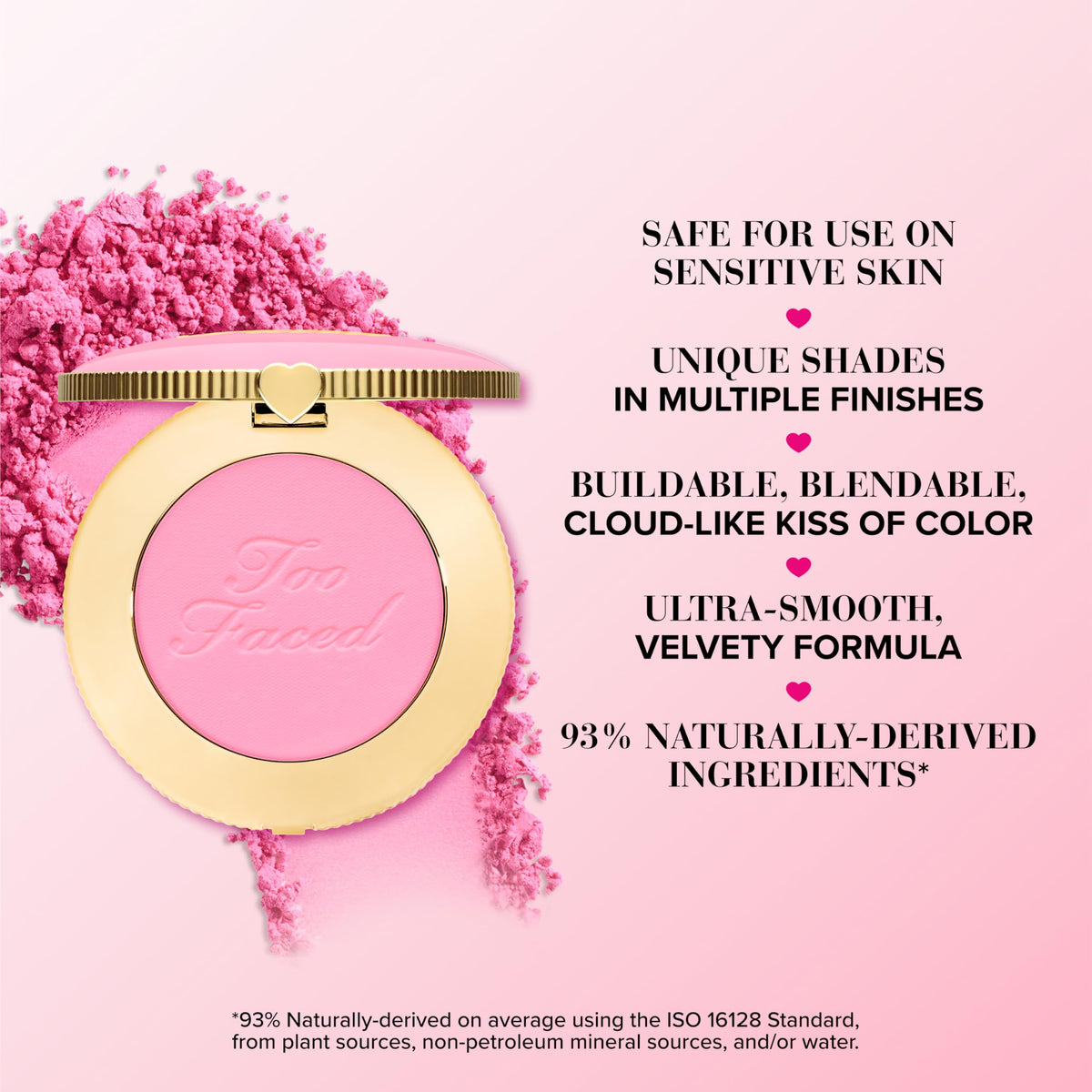 Too Faced texture swipe on skin demonstrating smooth blendability and finish