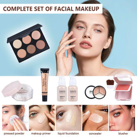 TooAemiS makeup brushes and sponges organized for easy application