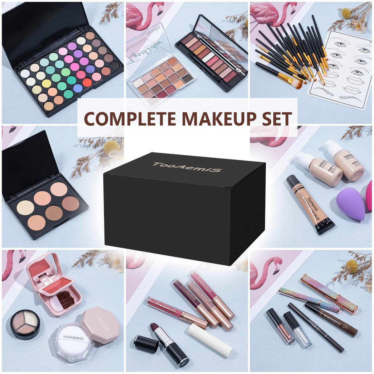 TooAemiS woman applying makeup demonstrating kit's quick, polished results