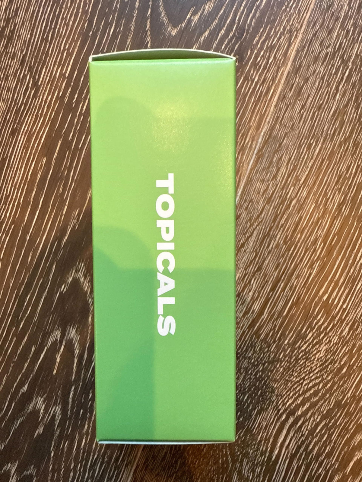 Topicals Clearly label close-up listing key acids and calming ingredients