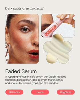 Topicals dropper dispensing serum illustrating concentrated formula and easy application benefit