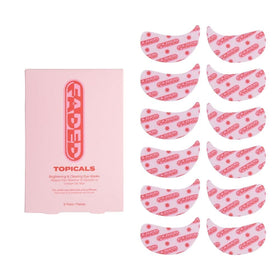 Topicals front packaging showing brand and set of six masks for quick brightening