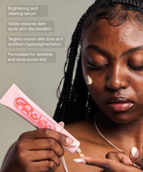 Topicals Faded serum texture close-up illustrating smooth, fast-absorbing formula