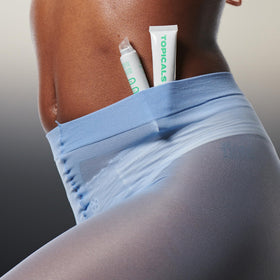 Topicals application on lips in lifestyle scene offering instant cooling comfort