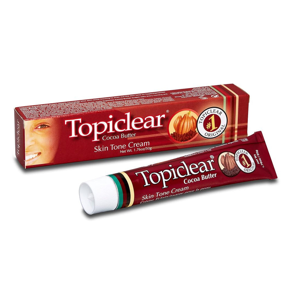 Topiclear front packaging tube showing size and branding for easy identification and travel convenience