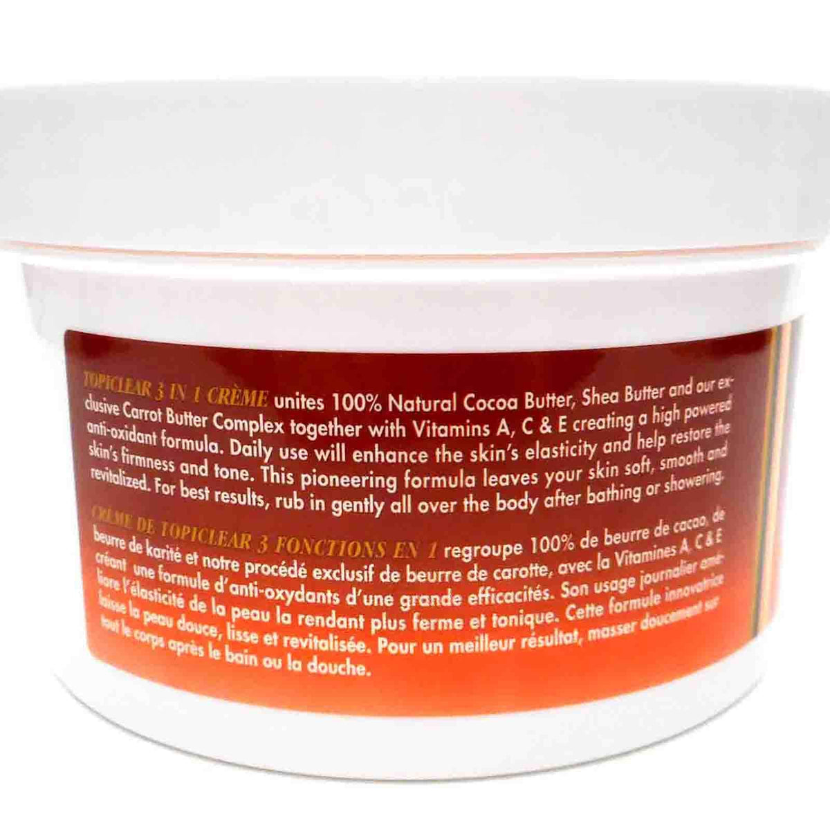 Topiclear cream texture close-up highlighting rich buttery hydration