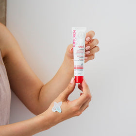 Topicrem CICA Repair Cream used on baby skin showing gentle family-safe care