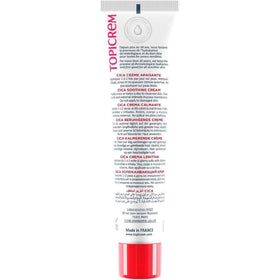 Topicrem CICA cream texture close-up highlighting smooth non-greasy finish