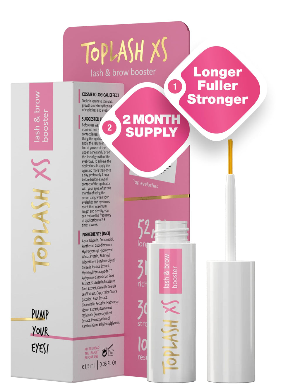 Toplash front packaging showing compact bottle and branding for easy storage