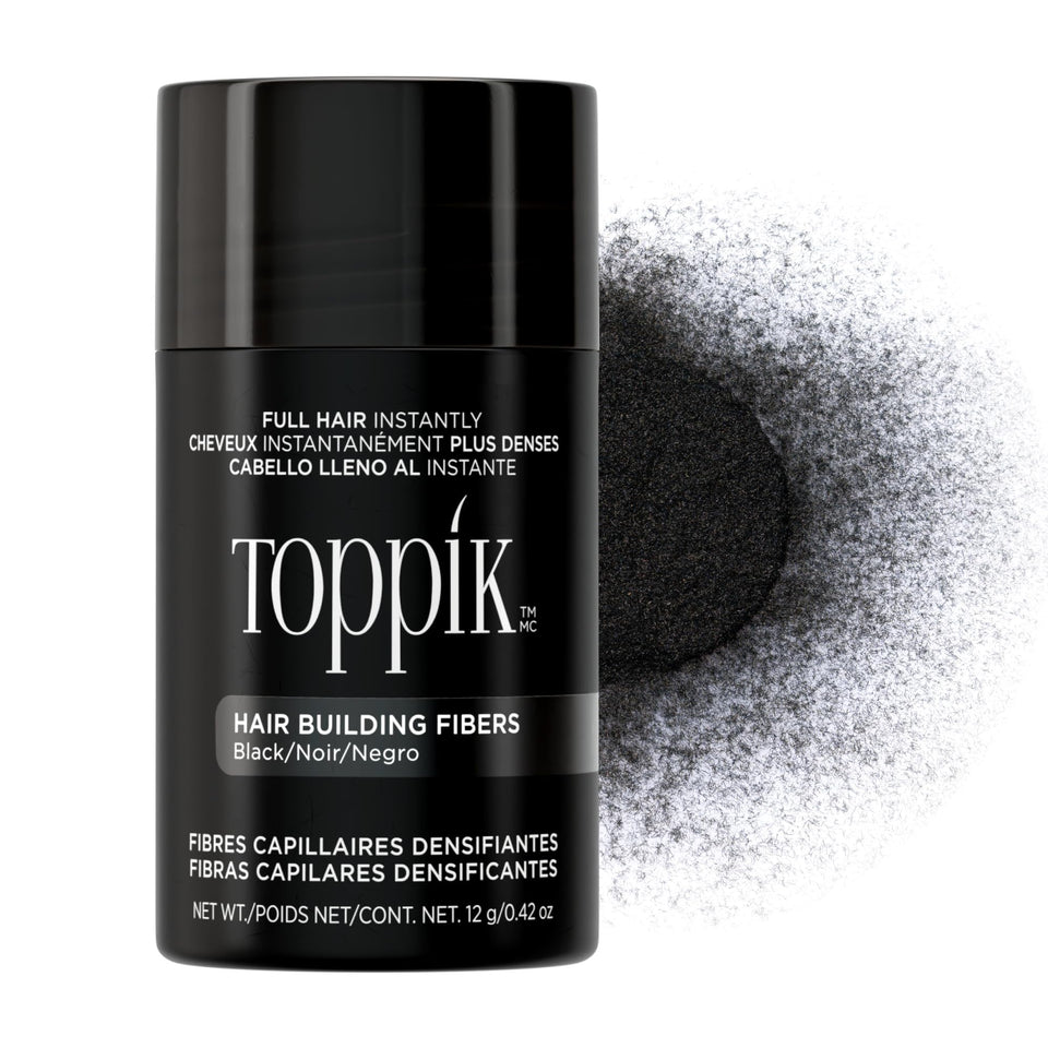 TOPPIK front packaging in black showing product and benefits