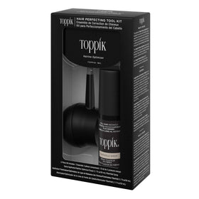 TOPPIK Fiber Hold Spray held in hand to show travel size and convenient finishing hold for on-the-go use