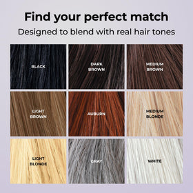 TOPPIK styled hair in mirror showing natural, fuller-looking results