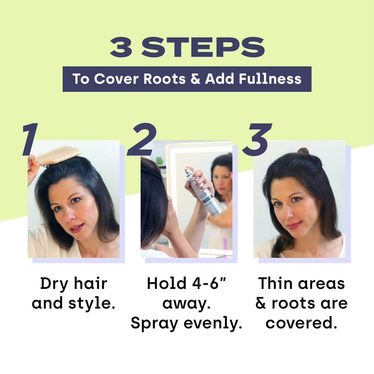 TOPPIK with Hair Fibers setup illustrating layered fuller-hair results