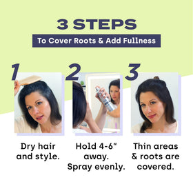 TOPPIK with Hair Fibers setup illustrating layered fuller-hair results