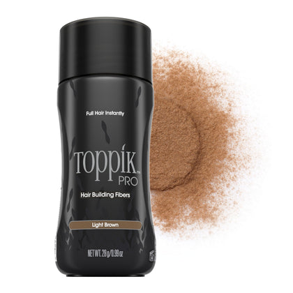 TOPPIK pro front packaging showing product and shade for easy selection and storage