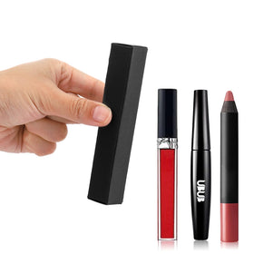 TOPZEA next to a standard lip gloss tube for scale showing size compatibility benefit