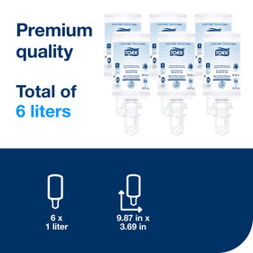 Tork extra mild sealed pump close-up illustrating hygienic sealed system