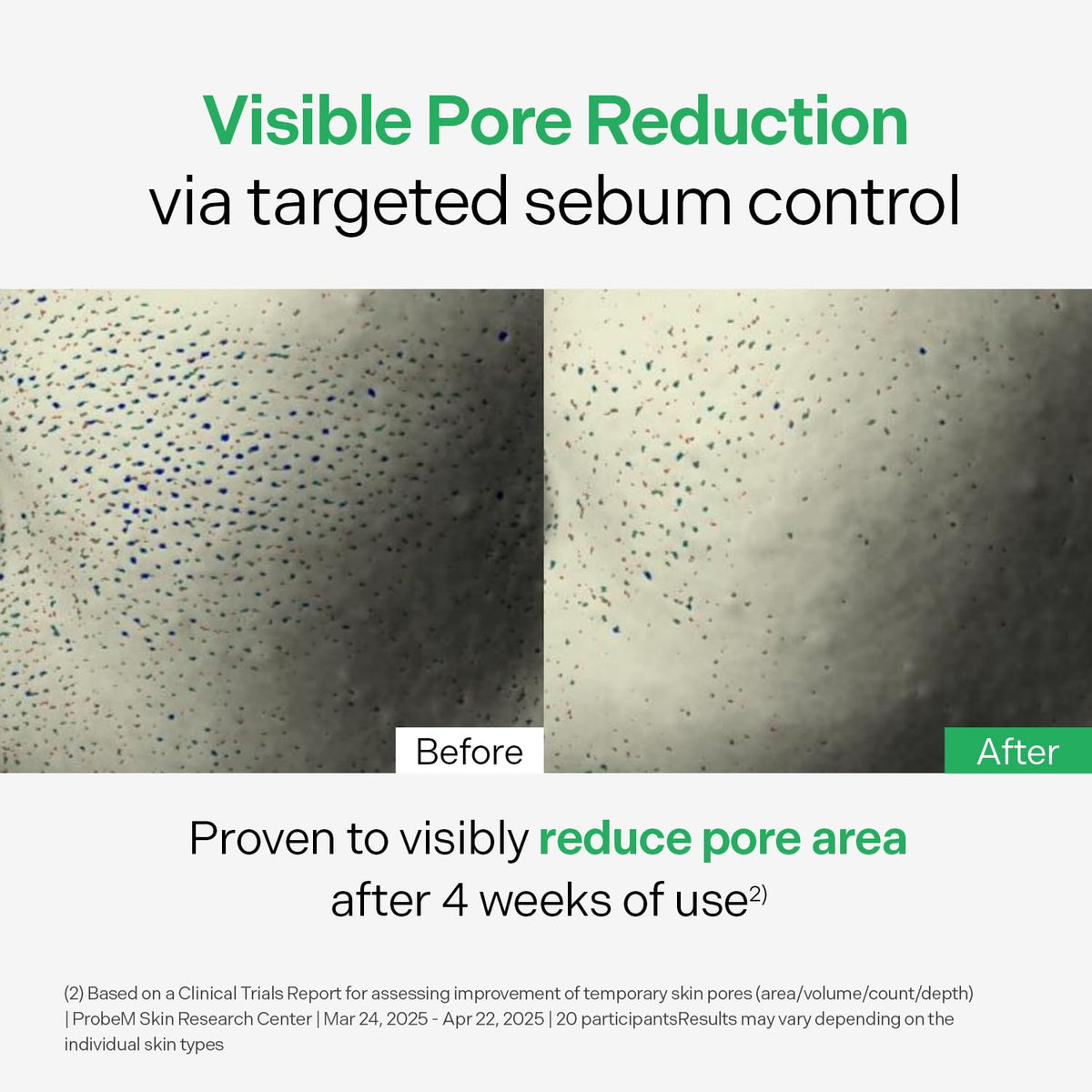 Torriden before and after skin finish showing reduced shine and smoother texture