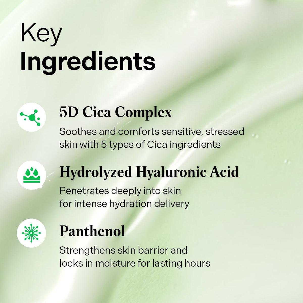 Torriden cream on fingers demonstrating easy absorption and spreadability