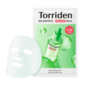 Torriden front packaging showing 10-sheet box and calming branding benefit