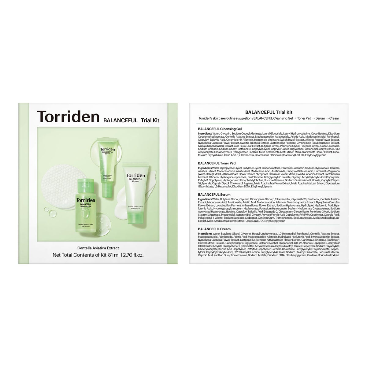Torriden kit staged on a bathroom shelf demonstrating everyday use