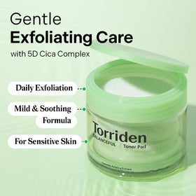 Torriden opened lid revealing pre-soaked pads for convenience