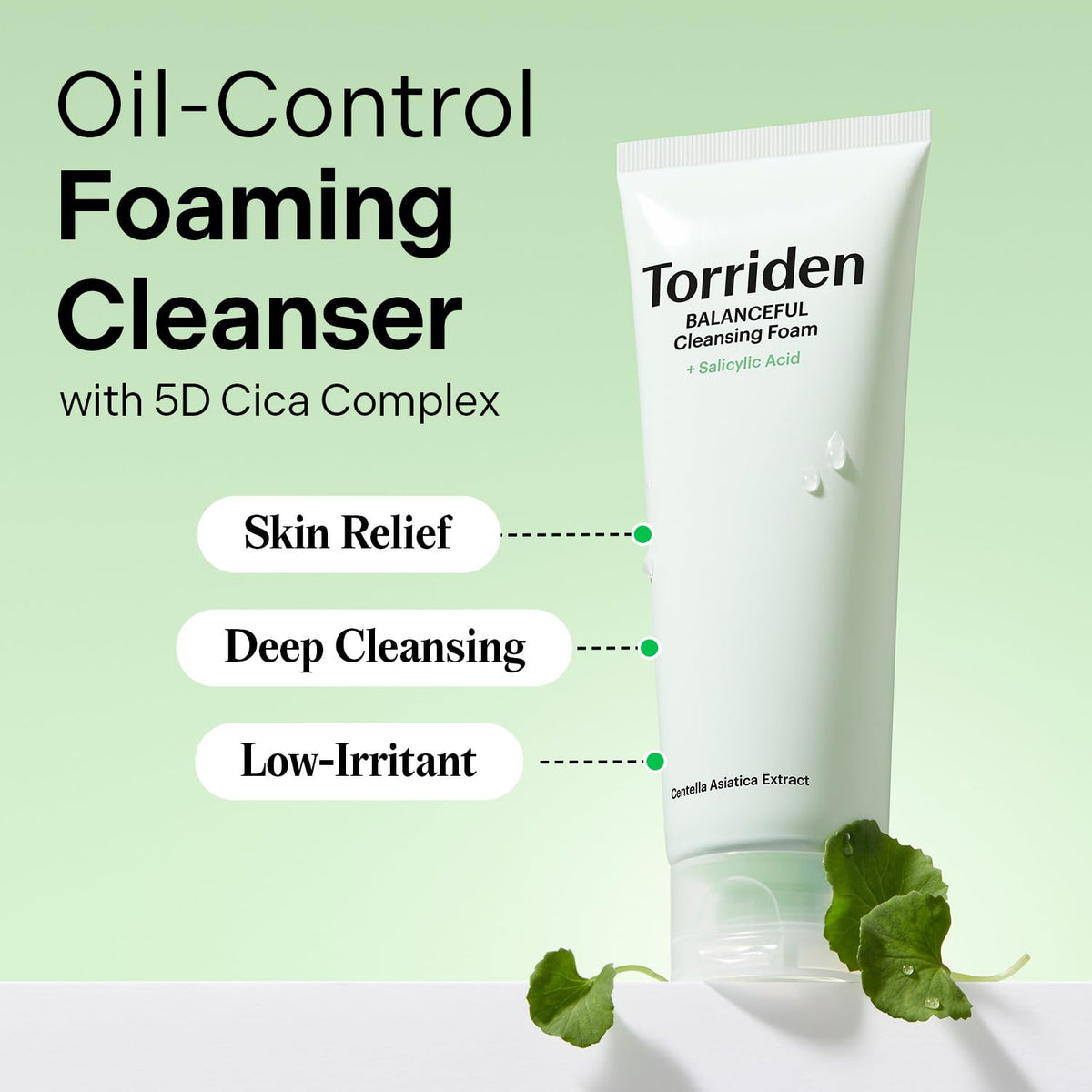Torriden dispensing micro-foam from pump to demonstrate gentle application benefit
