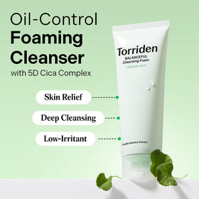 Torriden dispensing micro-foam from pump to demonstrate gentle application benefit