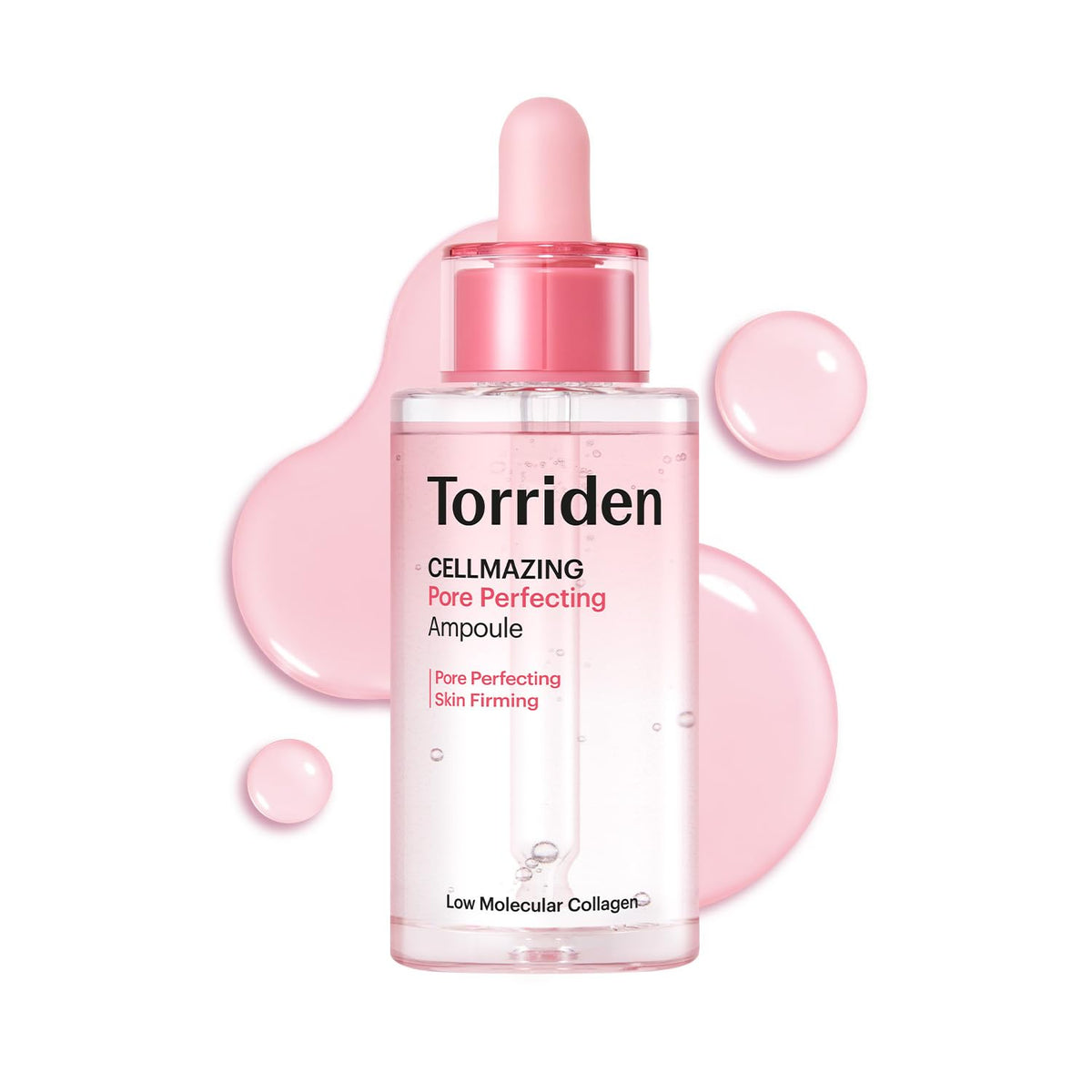 Torriden front bottle showing sleek ampoule design and easy application benefit