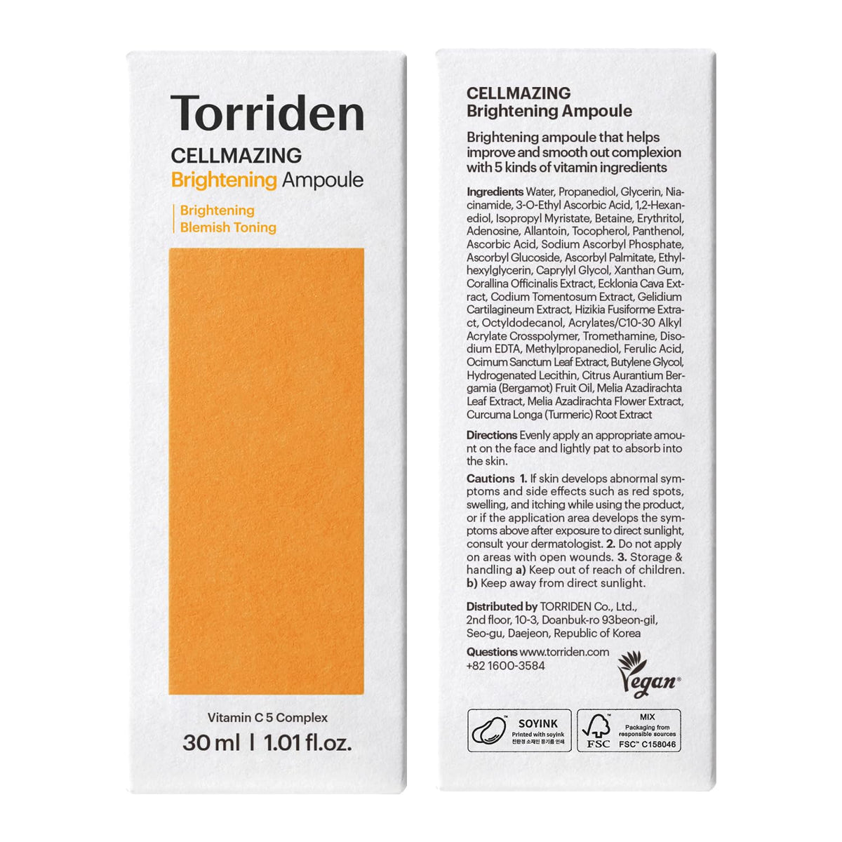 Torriden before and after close-up showing improved surface texture