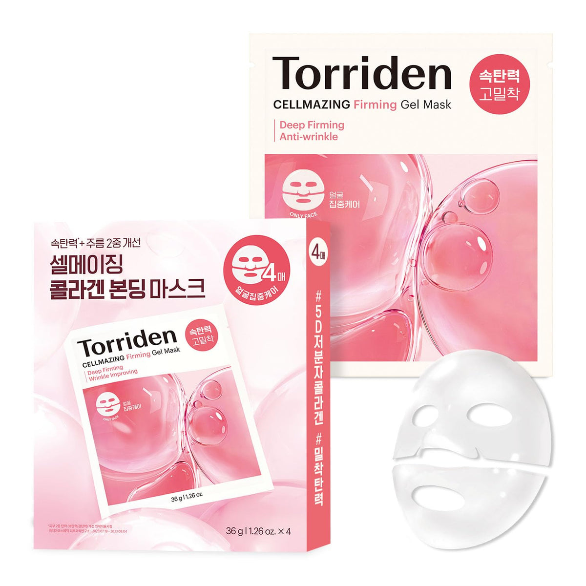 Torriden front packaging showing 4-pack and clean-beauty benefits