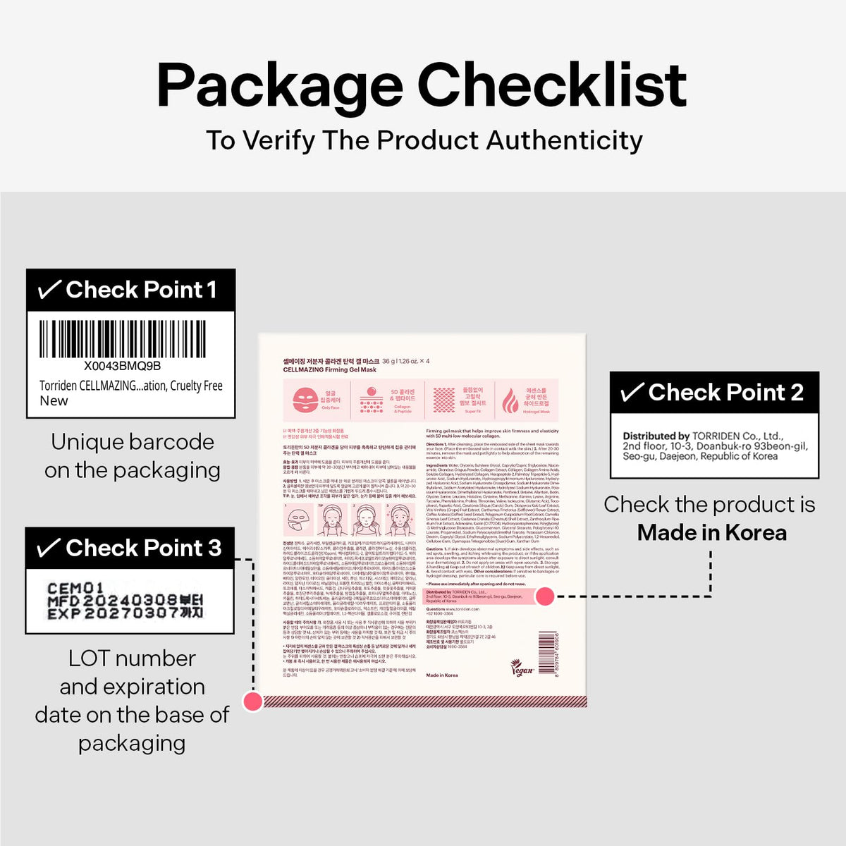 Torriden mask beside credit card showing compact size and portability