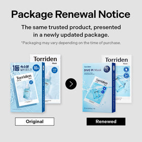Torriden before and after scale demonstrating visible plumping and smoother skin