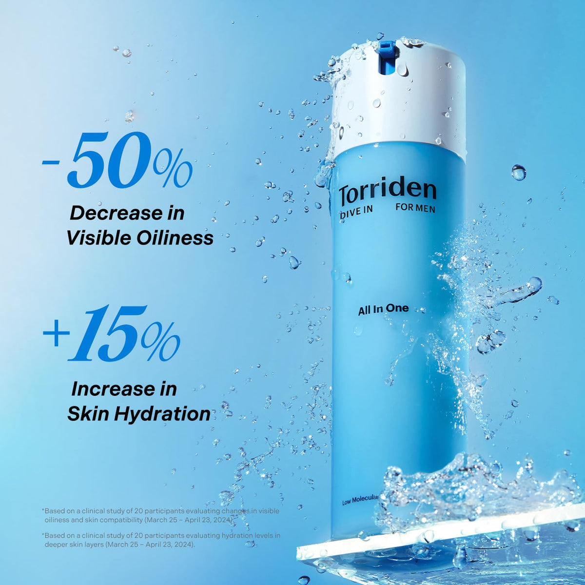 Torriden aliquot on palm demonstrating fluid spreadability and quick absorption benefit