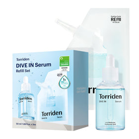 Torriden bottle front view showing compact hydrating serum packaging