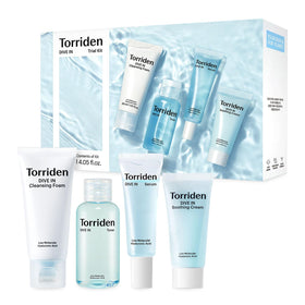 Torriden front packaging showing compact trial kit, ideal for travel