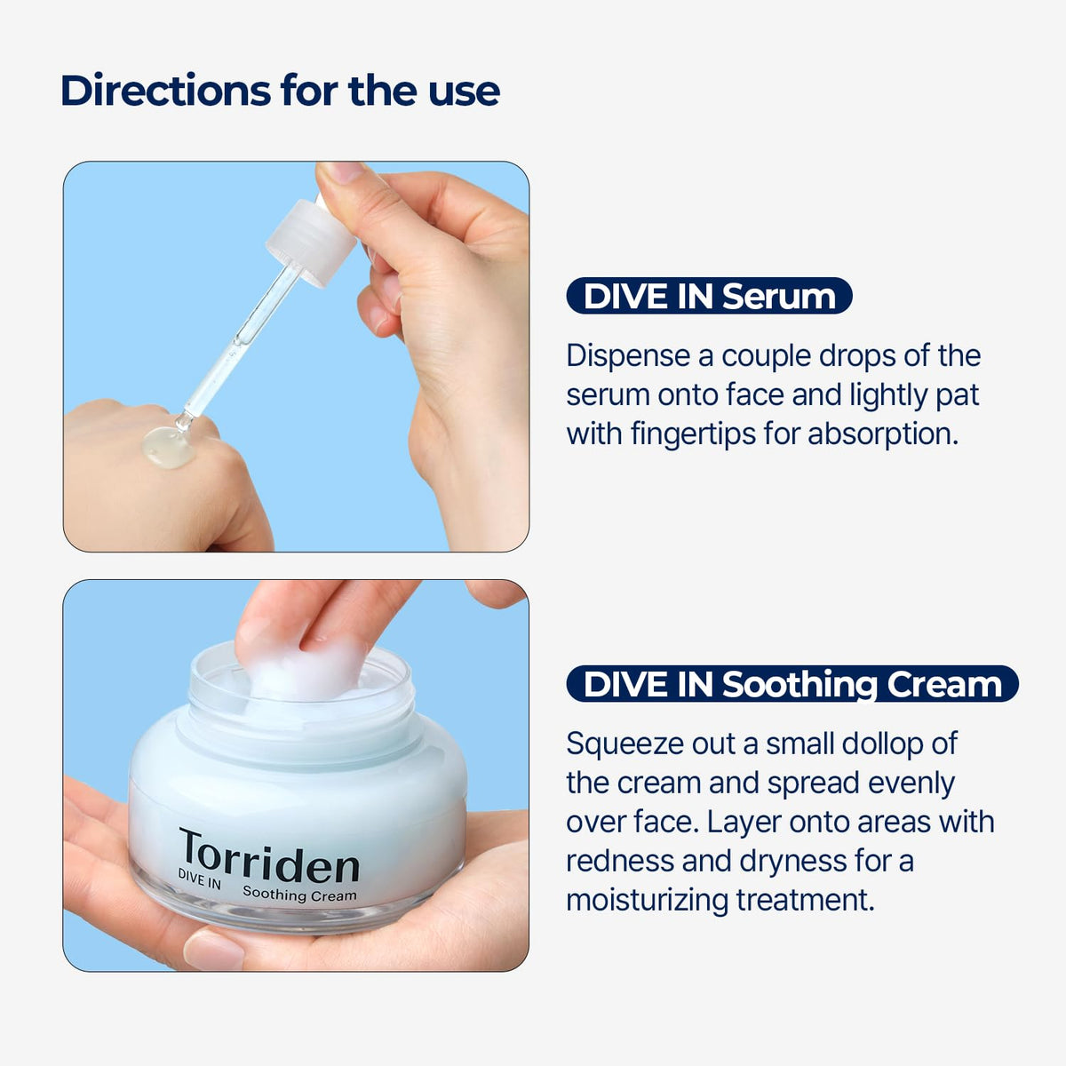 Torriden 5D hyaluronic infographic showing multi-depth hydration benefit