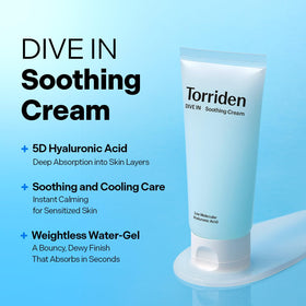 Torriden open cap with cream texture highlighting quick-absorbing finish