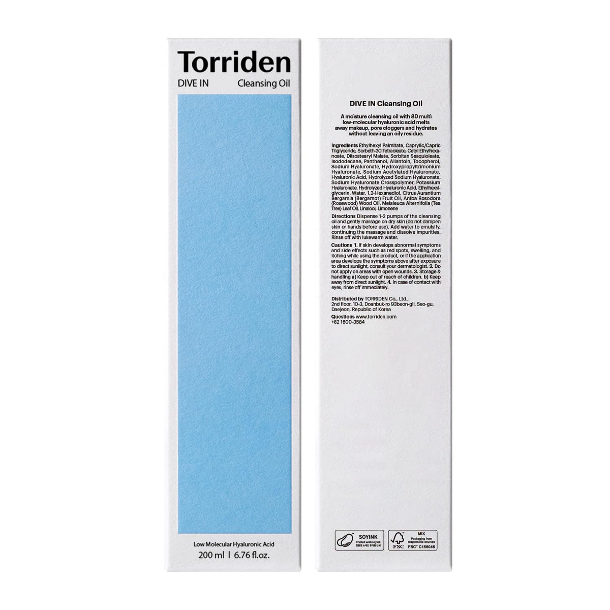 Torriden recycled packaging focus showing bottle material and sustainable packaging benefit