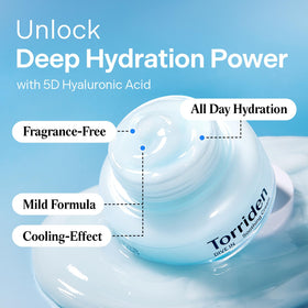 Torriden serum pipette/drop close-up demonstrating targeted hydration delivery