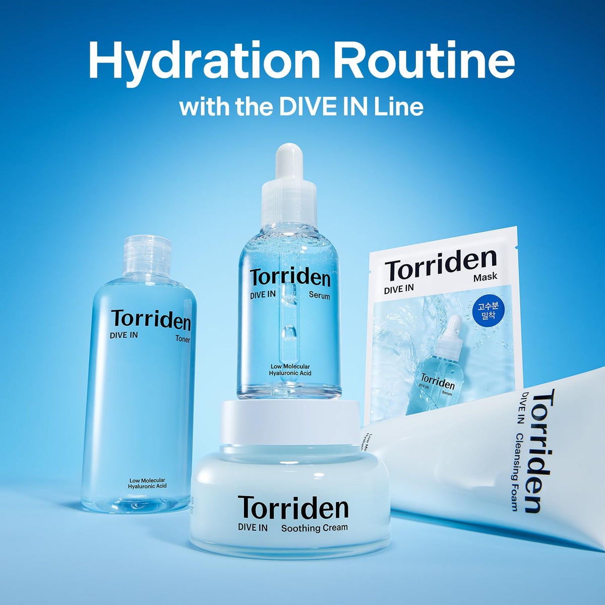 Torriden sustainability packaging lay-flat showing recycled materials and eco benefit