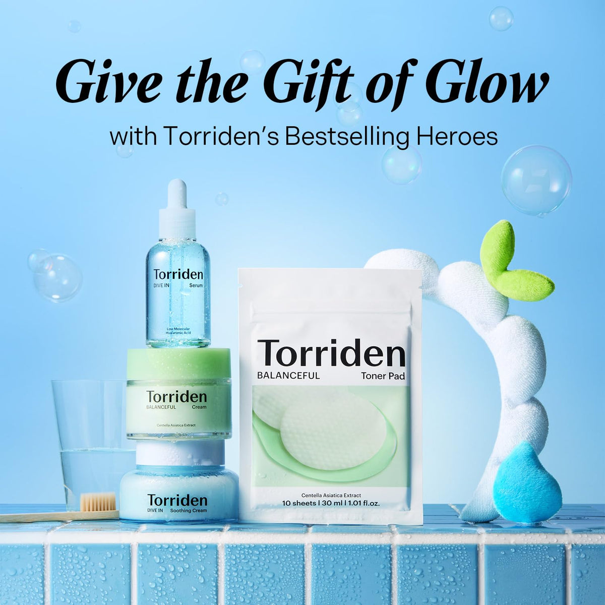 Torriden ingredient label close-up highlighting 5D hyaluronic and Cica complex