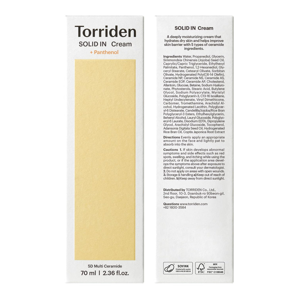 Torriden before and after skin shot showing improved surface hydration