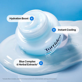 Torriden texture closeup highlighting bouncy gel-cream and visible hydration benefit