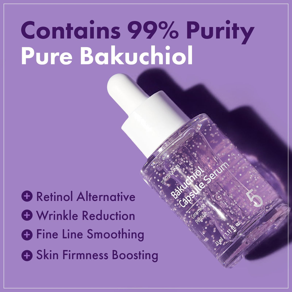 TOSOWOONG clear serum drop on fingertip to show lightweight texture and fast absorption benefits