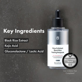 TOSOWOONG hand applying ampoule to face showing gentle exfoliation benefit
