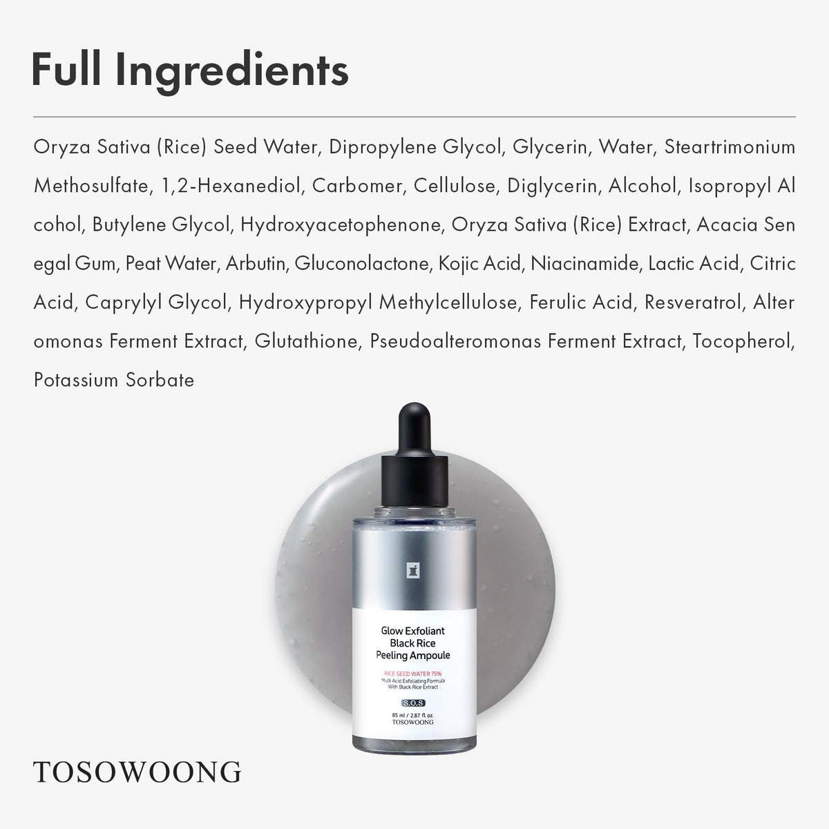 TOSOWOONG ampoule on bathroom shelf styled for skincare routine inspiration